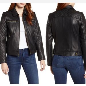 NWT Cole Haan Quilted Lambskin Leather Jacket ⭐️SALE⭐️